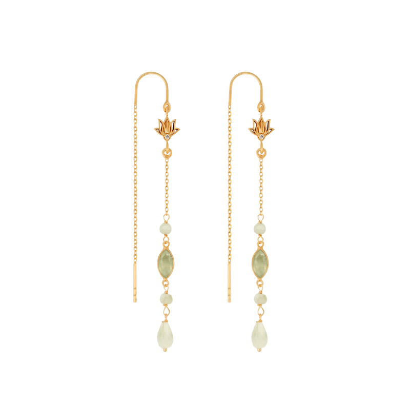 Lotus drop earrings sales