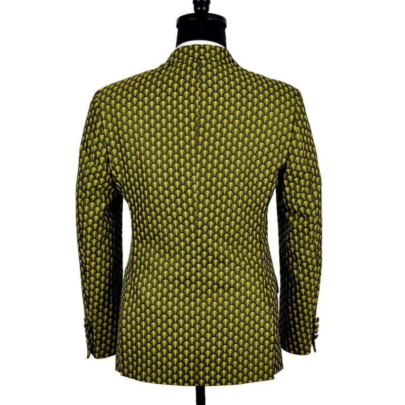Tailored Jacket in Placed Lime Print