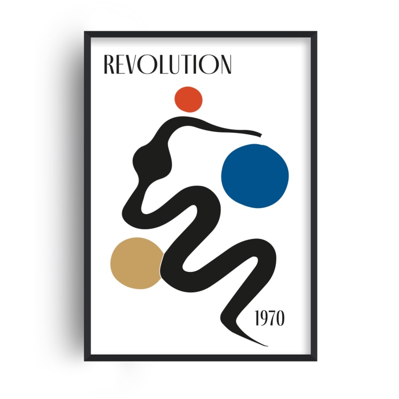 Revolution Abstract Giclée Retro Art Print A3 | Fanclub | Wolf & Badger