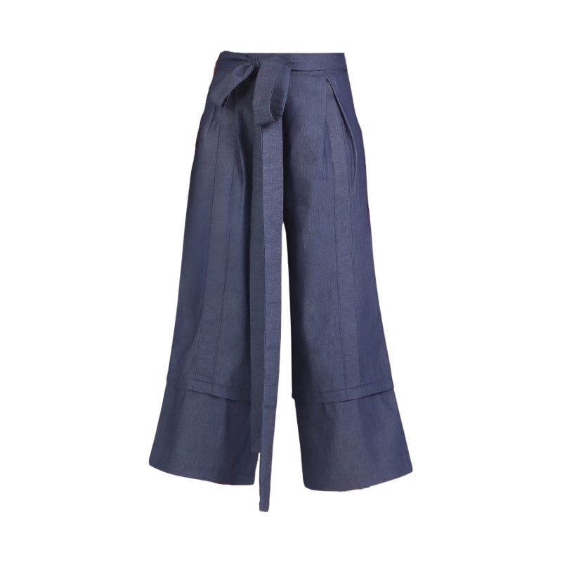 Pleat Front Wide Leg Tailored Culottes