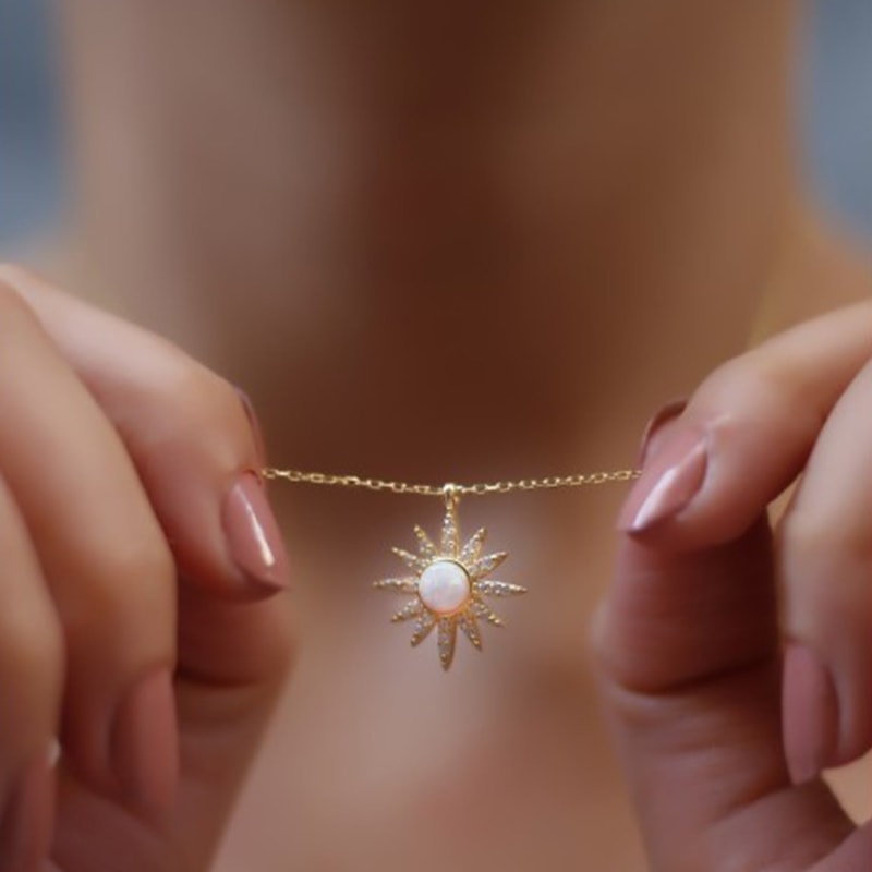 Opal sun shop necklace