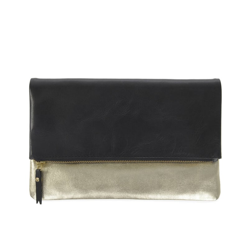 Thumbnail of Fold Over Leather Clutch Bag image