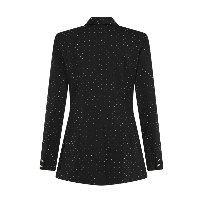 Black blazer with rhinestones on sale