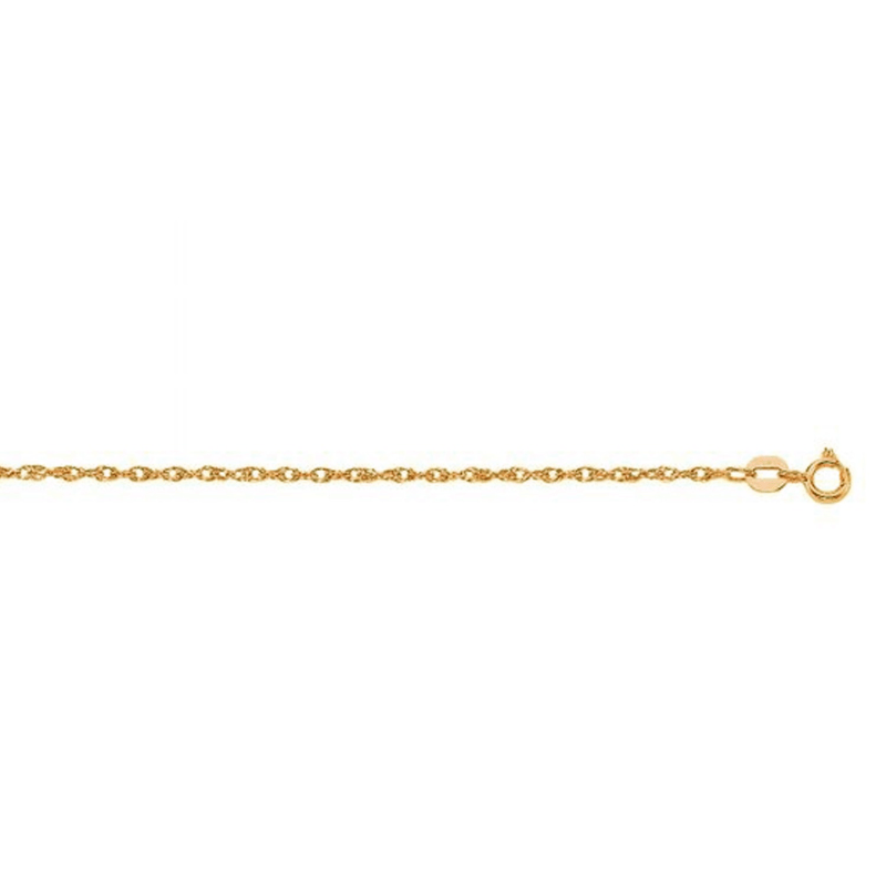 Thumbnail of 14K Gold Diamond Cut Carded Rope Chain Necklace - Short image