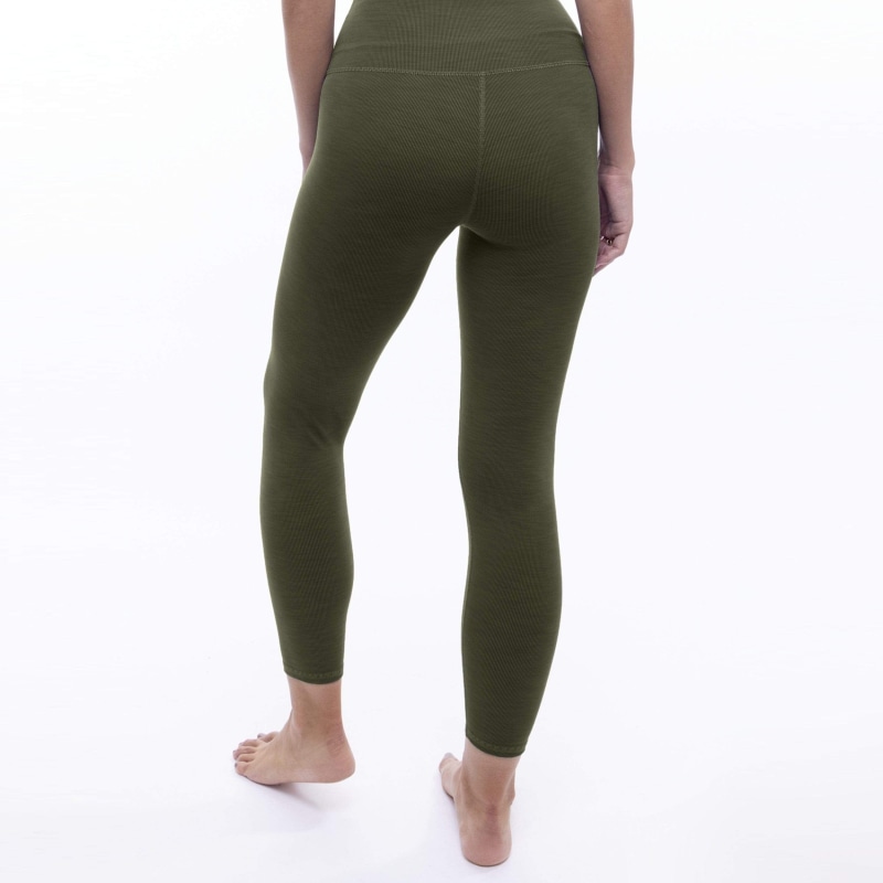 Thumbnail of Rib High Waisted Legging - Heather Forest Green image