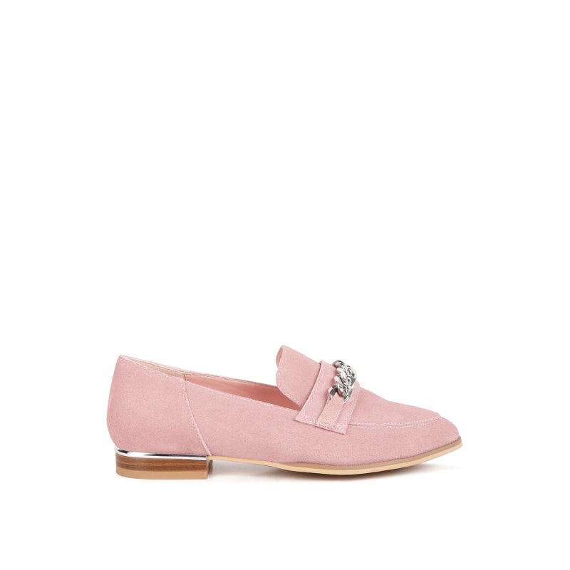 Thumbnail of Ricka Chain Embellished Loafers In Pink image