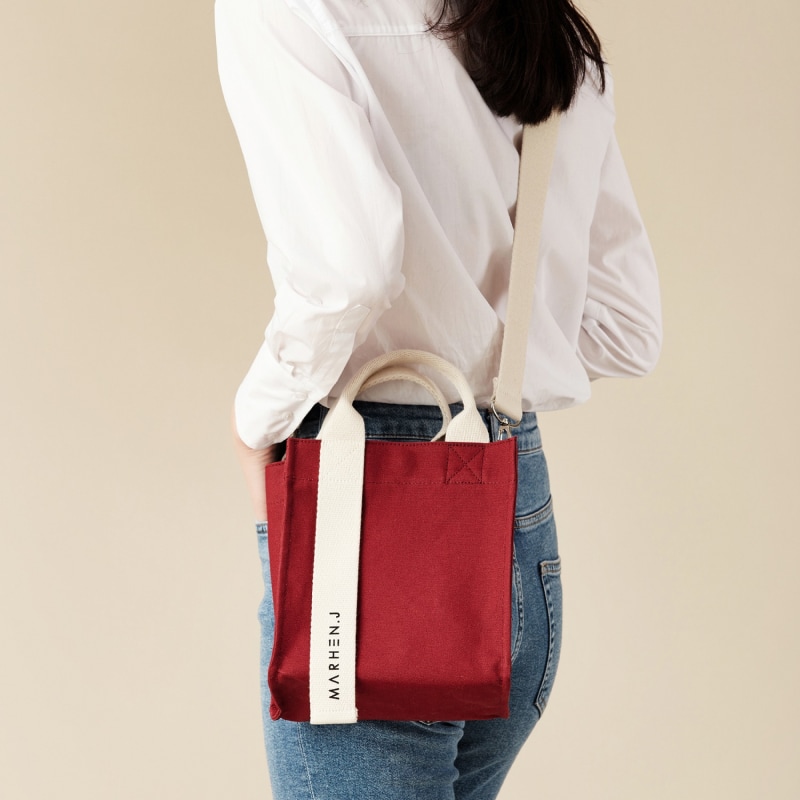 Ricky Mini Canvas Bag Jester Red MARHEN.J Wolf Badger