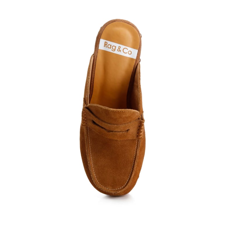 Thumbnail of Riley Suede Platform Clogs In Tan image