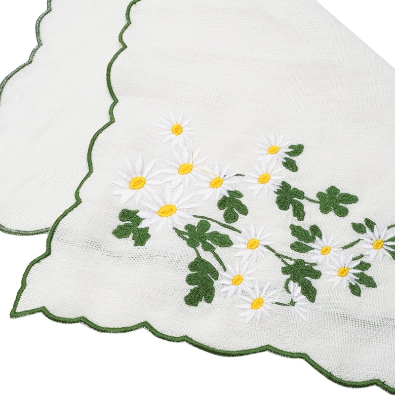 Thumbnail of Daisy Embroidery Linen Placemat Set of 2 image