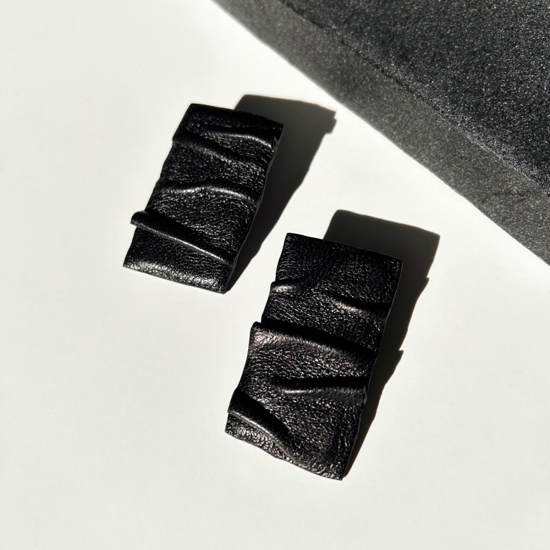 Thumbnail of Ripple Leather Stud Earrings image