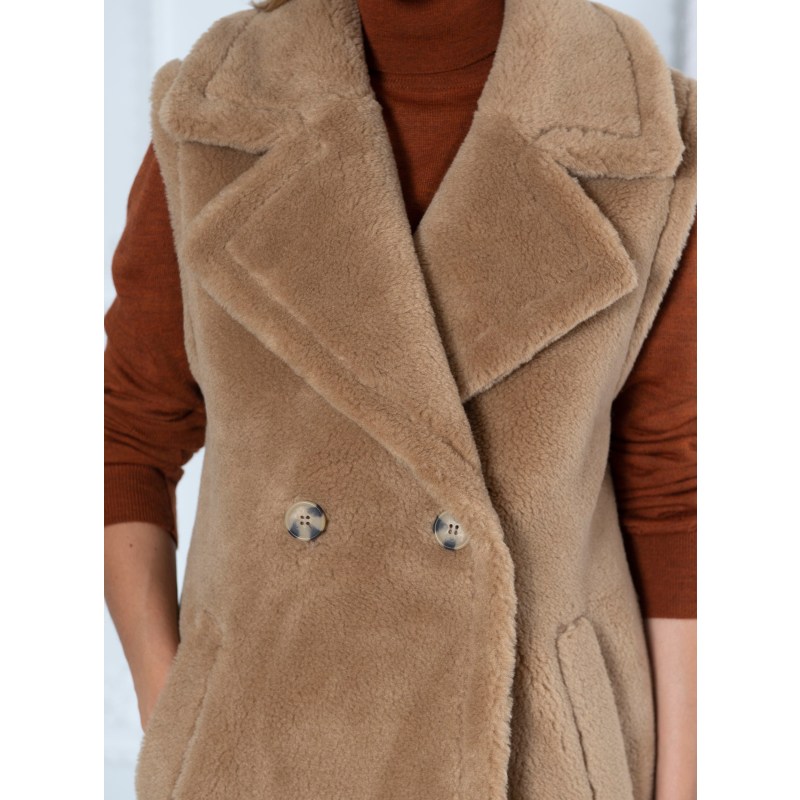 Thumbnail of Rita Longline Gilet Camel image