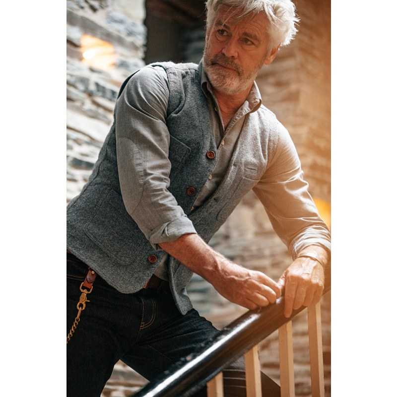 &Sons Drifter Wool Waistcoat Grey | &SONS Trading Co | Wolf &Sons Drifter Wool Waistcoat Grey | &SONS Trading Co | Wolf