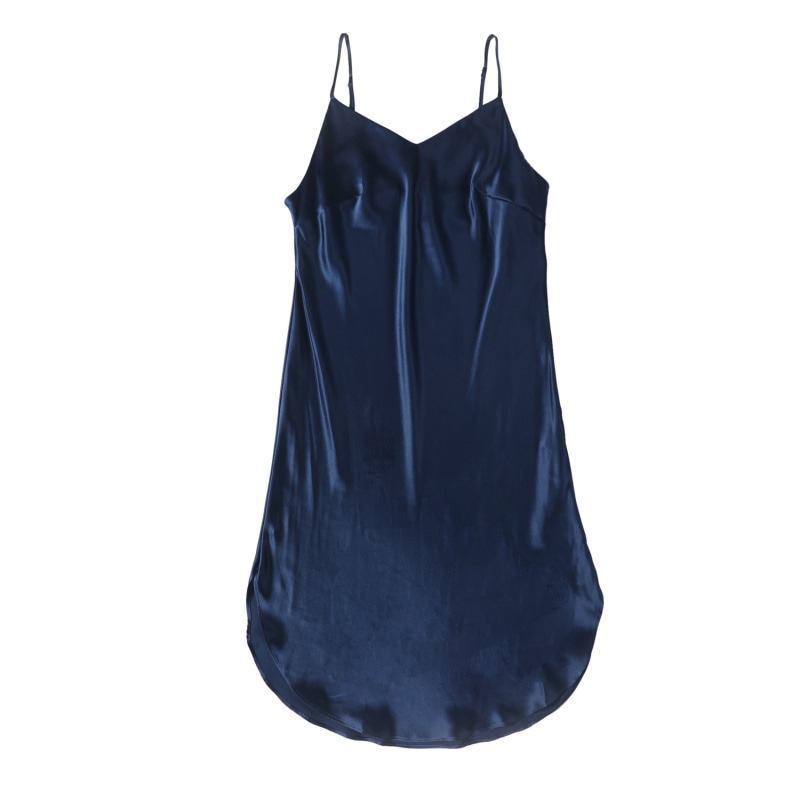 River Nymph Pure Silk Slip Dress - Navy by Soft Strokes Silk