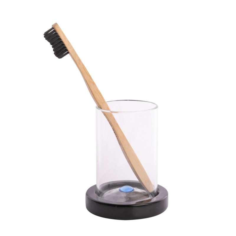 Thumbnail of Bathroom Toothbrush Tumbler  with Black Marble Base image