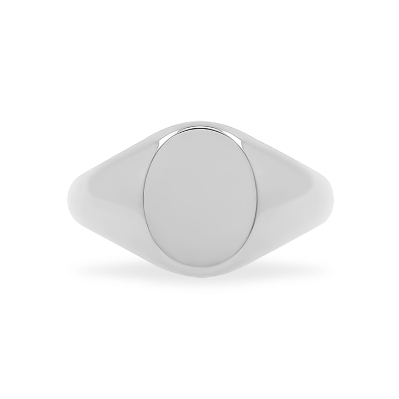 Oval Hallmarked Signet Ring in Silver