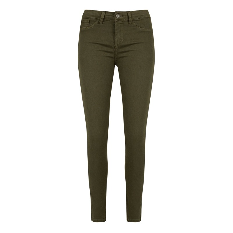 green skinny jeans