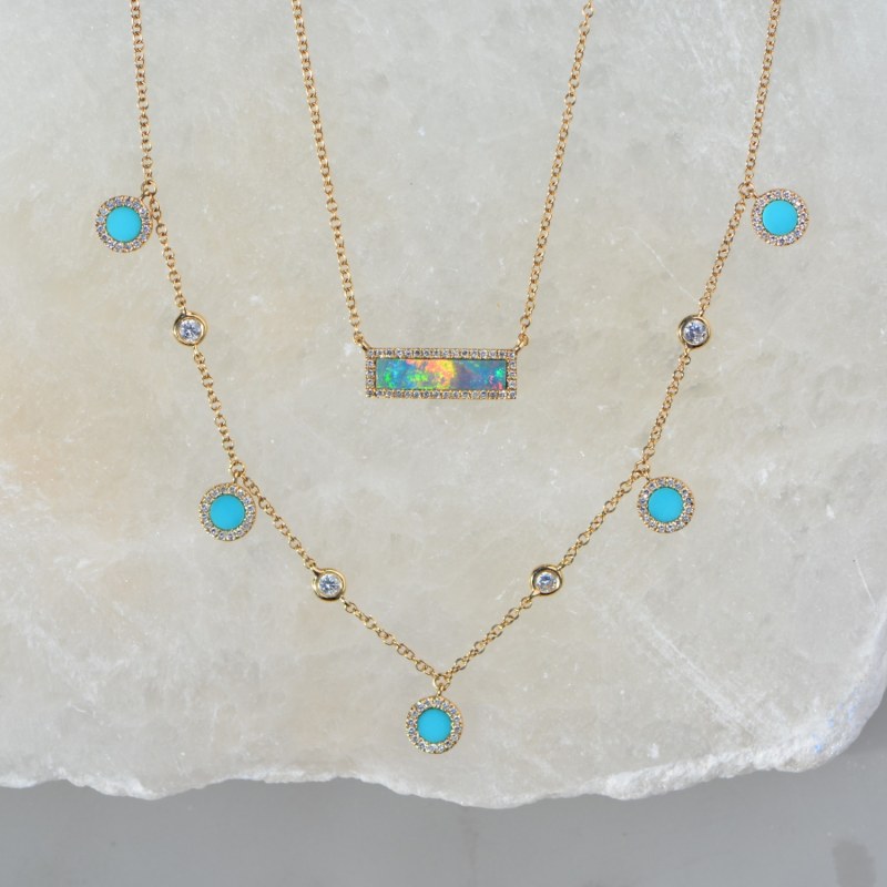 Thumbnail of Turquoise Diamond Choker image