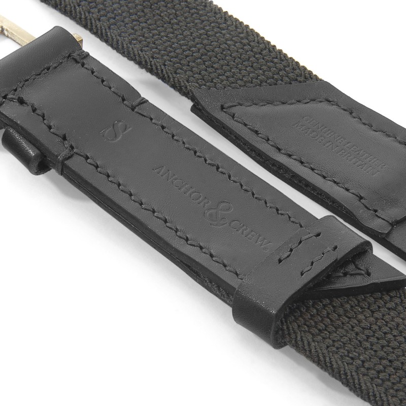 Thumbnail of Grey Elastic Signature Glenam Leather & Nickel Belt image