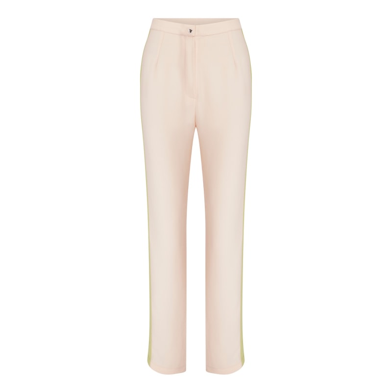 Thumbnail of Cream Green Strap Pants image