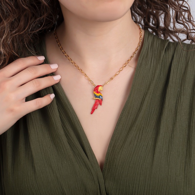 Thumbnail of Red Parrot Necklace image