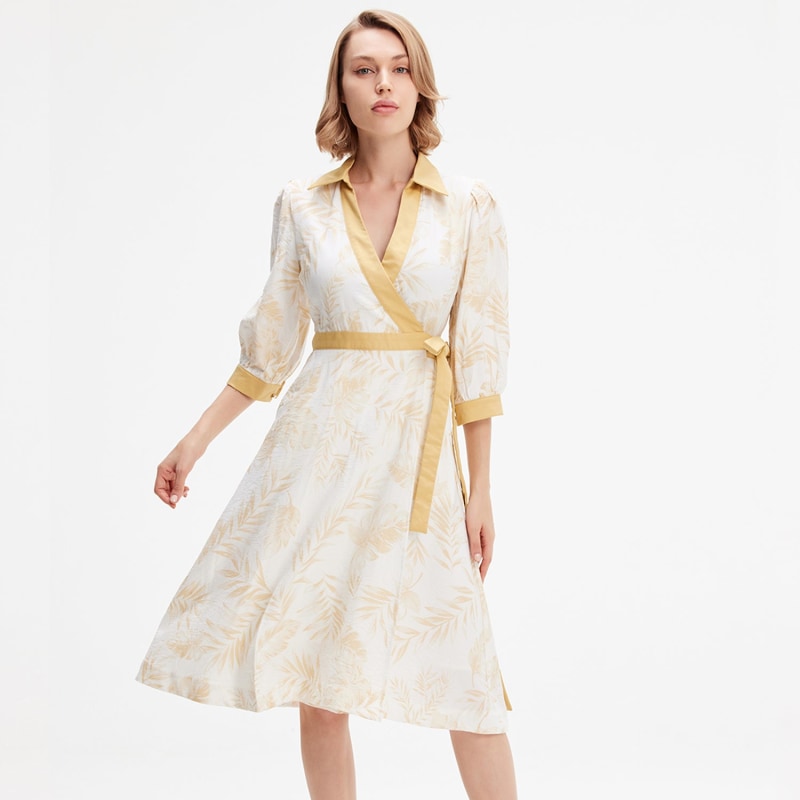 Ganni clermont georgette wrap dress best sale