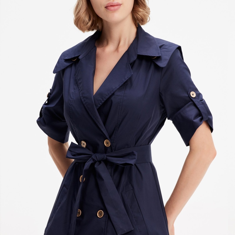 Blue trench coat dress on sale