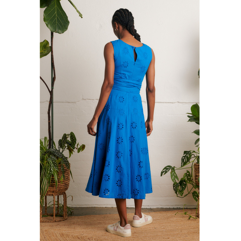Thumbnail of Roberta Floral Broderie Brilliant Blue Dress image