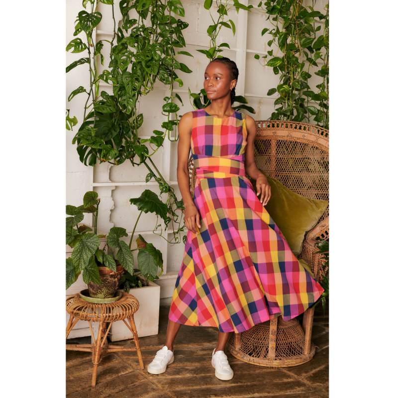 Roberta Jaipur Plaid Dress by Emily and Fin