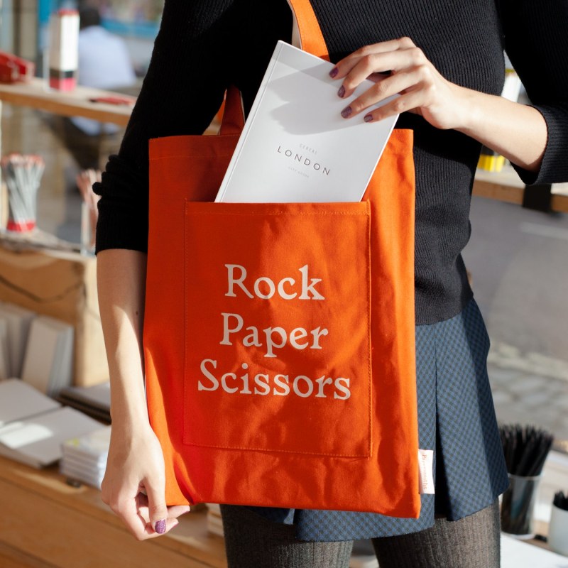 Thumbnail of Rock Paper Scissors Tote Bag image