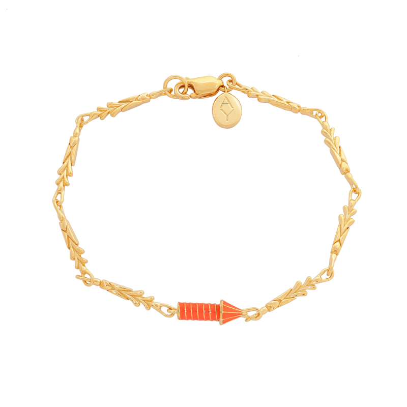 Thumbnail of Rocket Gold Charm Bracelet Orange image