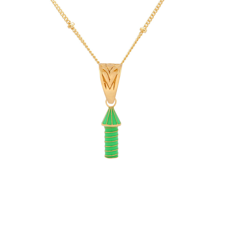 Thumbnail of Rocket Enamel Necklace Green image