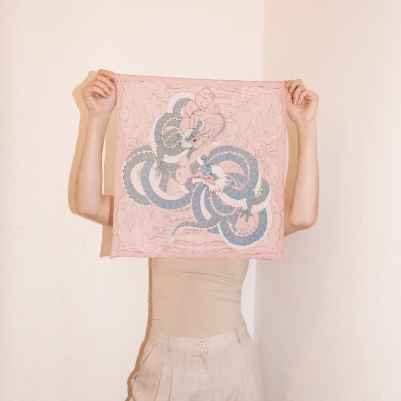 Thumbnail of Rodin's Inferno Small Dragon Bandana Scarf image