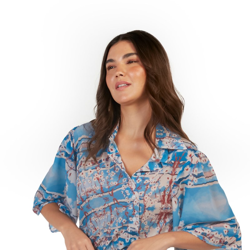 Thumbnail of Romanino Silk Romper In Blue image