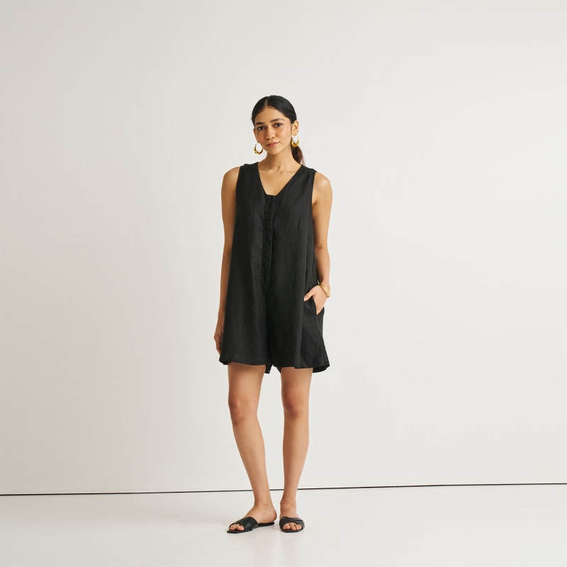 Thumbnail of Romp & Play Romper In Black image