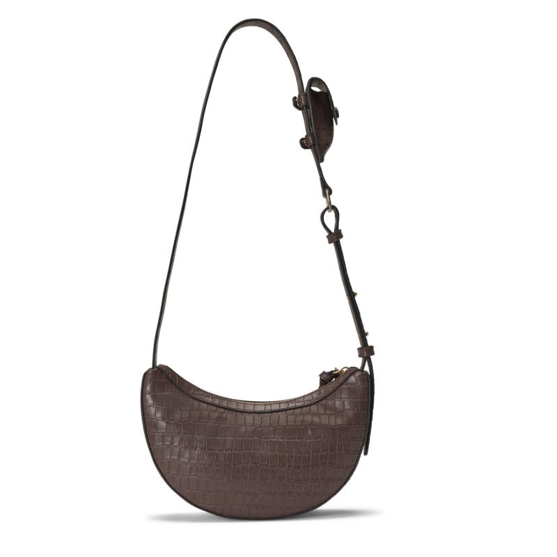 Thumbnail of Rookie Croco Crossbody - Deep Brown image