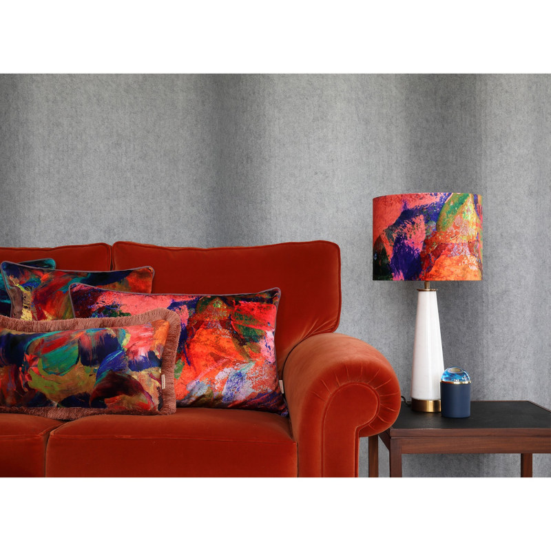 Oblong store velvet cushions