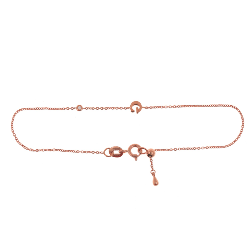 Thumbnail of Rose Gold Initial Diamond Bracelet image