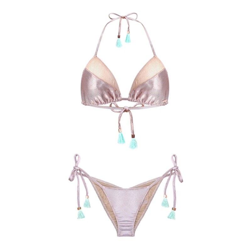 Thumbnail of Rose Gold Metallic Triangle Bikini image