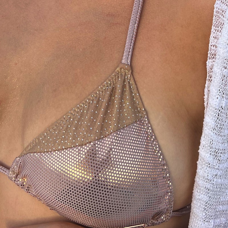 Thumbnail of Rose Gold Metallic Triangle Bikini image