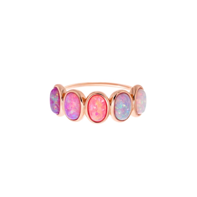 Rose gold opal band best sale
