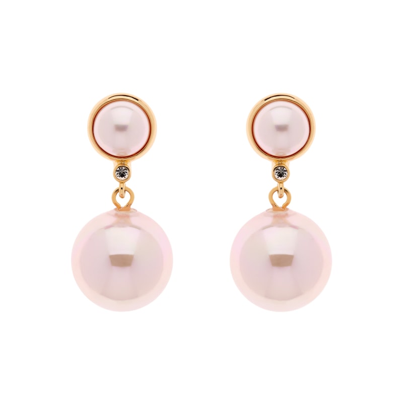 Thumbnail of Rose Pearl Drop Clip Earrings image