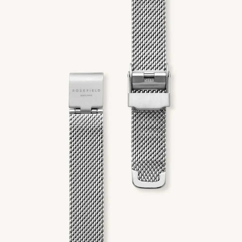 Thumbnail of Rosefield Octagon Xs Mesh Silver Watch image