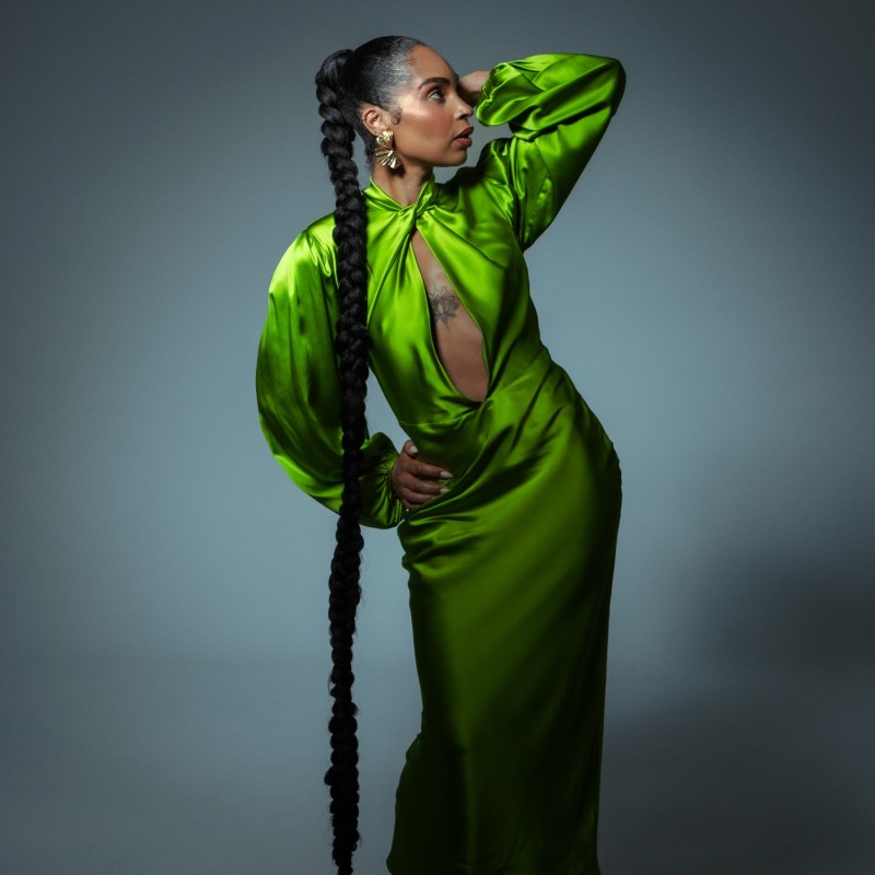 Thumbnail of Ross Silk Long Dress In Green image