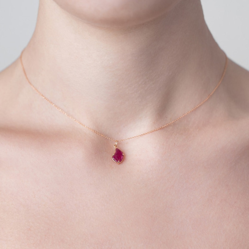 Small ruby pendant top