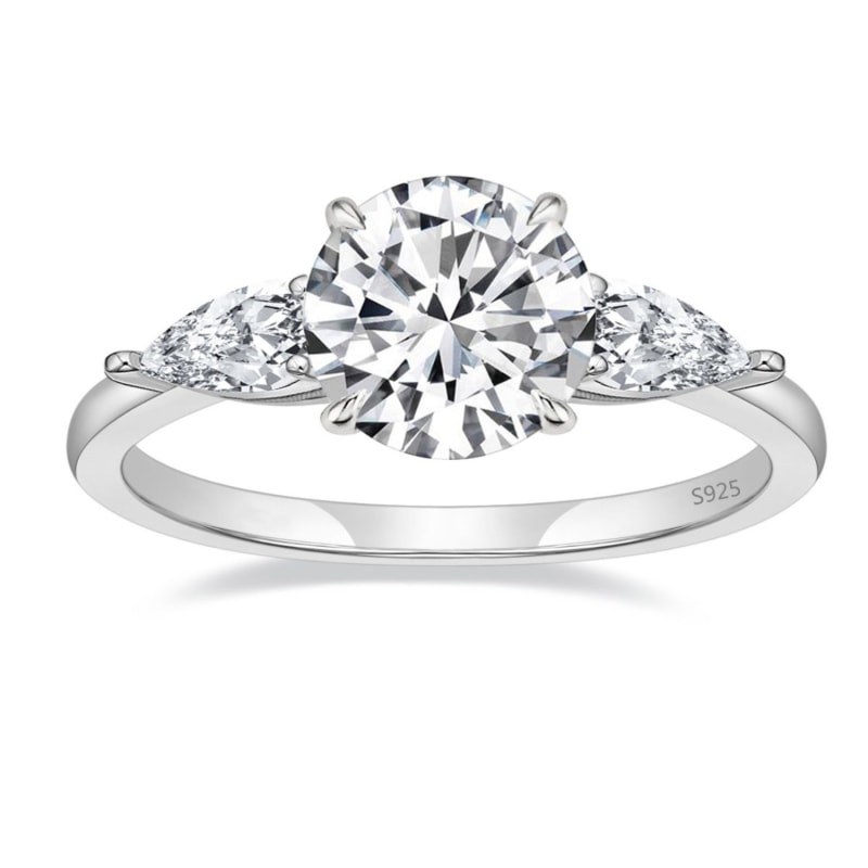 Thumbnail of Round Brilliant Three Stone Platinum Ring image