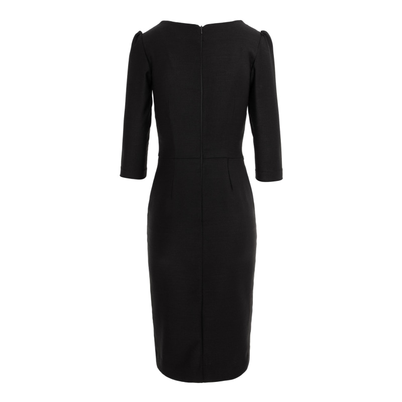 Thumbnail of Rounded Neckline Midi Dress With Front Slit image