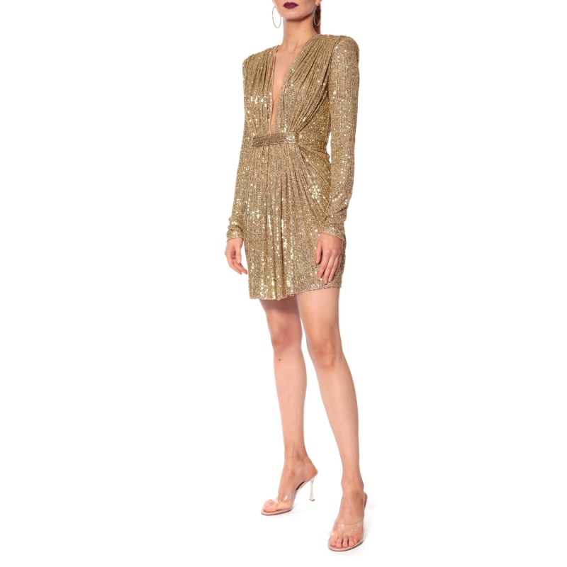 Quincy Short Sleeve Diamond Mini Dress
