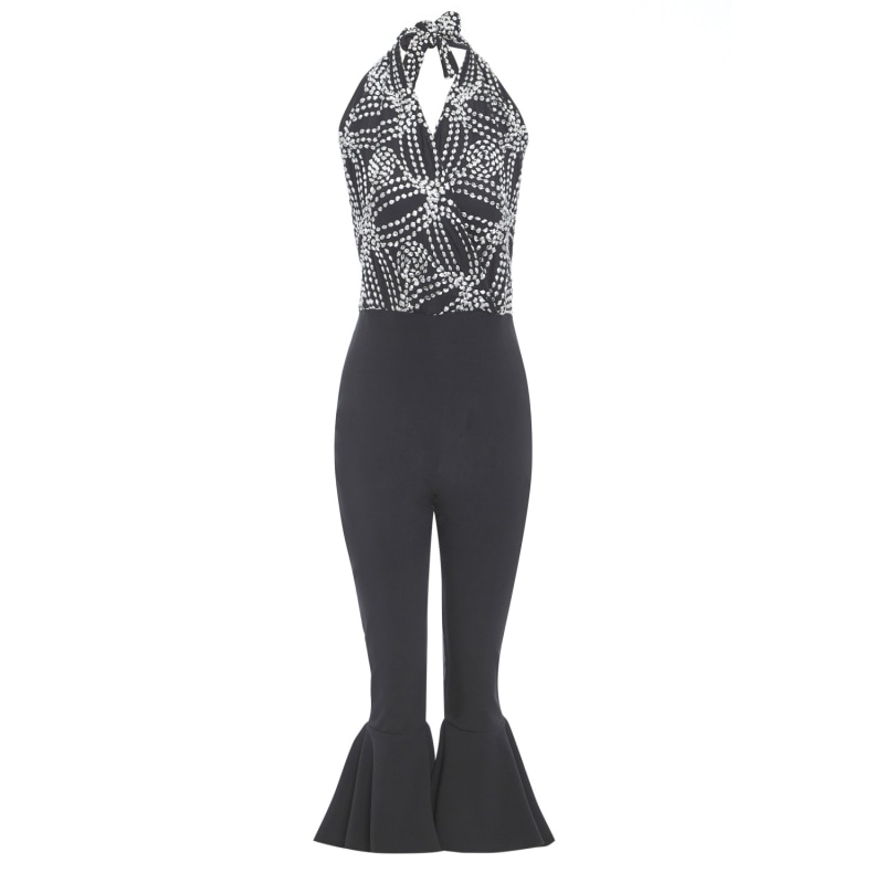 Thumbnail of Maika Black Backless Jumpsuit image