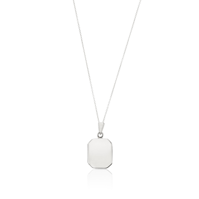 Thumbnail of Sterling Silver Small Square Locket Necklace image