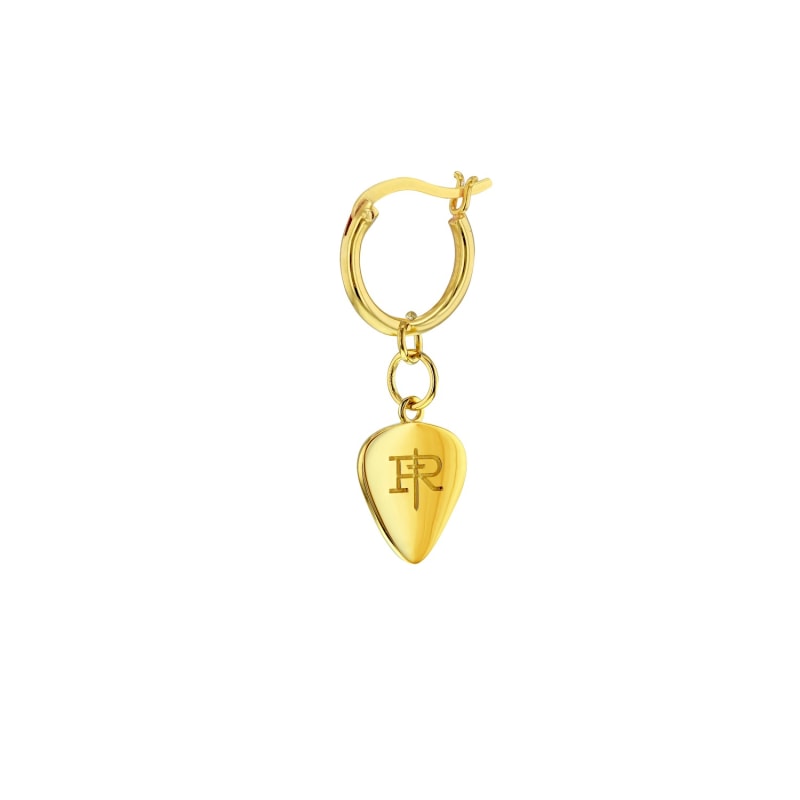 Thumbnail of Gold Plectrum On Gold Hoop Single image